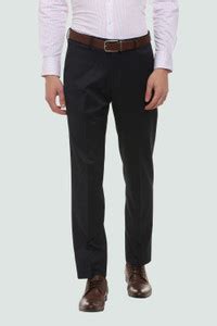 LOUIS PHILIPPE Permapress Regular Fit Men Black Trousers - Buy LOUIS ...