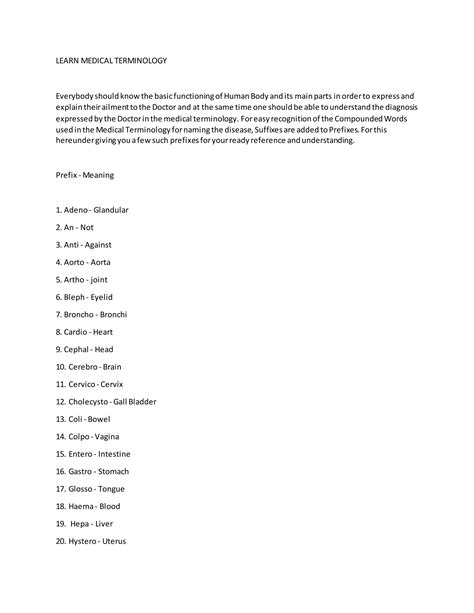 Biology terminologies | DOCX