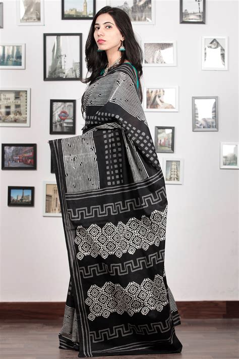 InduBindu Sarees Collection – Tagged "BLACK WHITE SAREES"