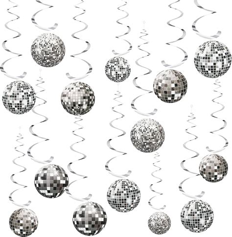 36Pcs Disco Ball Decorations, Disco Party Decor 70s Disco Ball Hanging ...
