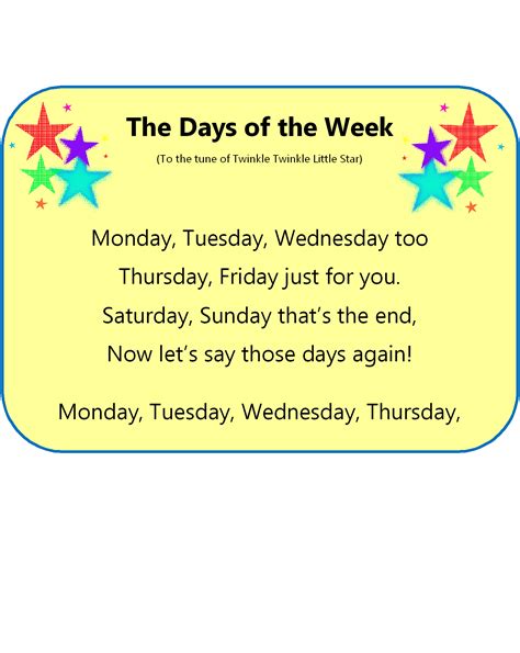 Edewcate English Rhymes Days Of The Week Nursery Rhyme