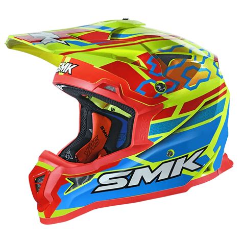 SMK Allterra Tribou Blue Orange Yellow Matt (MA453) Helmet