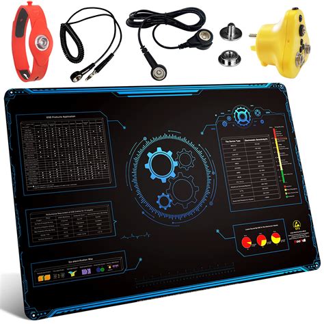 KooMall 36x24 Inch Anti Static Rubber Mat Kit for ESD Sensitive ...