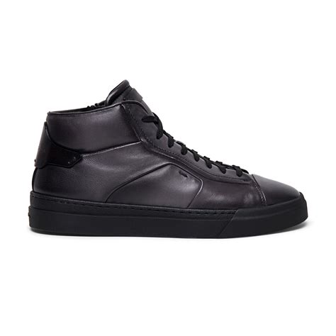 Luxury Edition - Artisian Made Black Italian Leather Wolfton Lace Up H ...