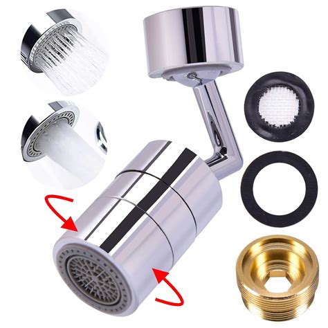 QUECAOCF 720° Rotate Water Outlet Faucet Double Water Outlet Mode ...