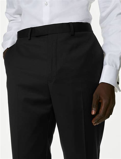 Buy Tailored Fit Pure Wool Suit Trousers at Marks & Spencer
