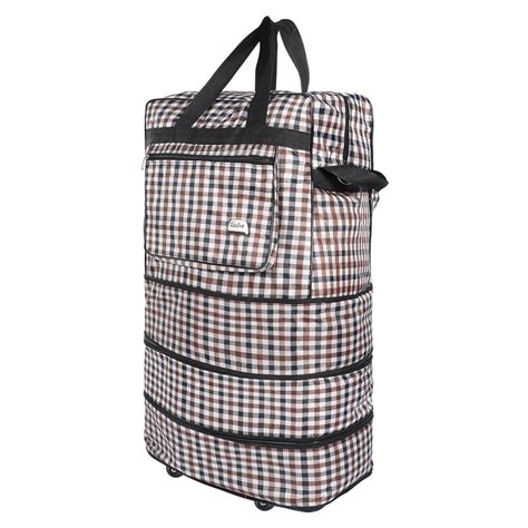 Buy Expandable Rolling Wheeled Duffle Bag Luggage Spinner Suitcase ...