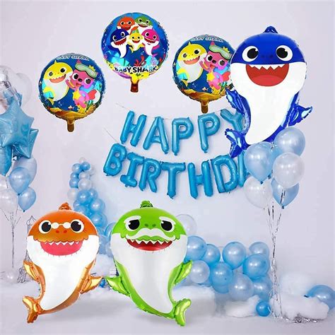 Shark Baby Balloons, Party Supplies baby shark party Helium balloons ...