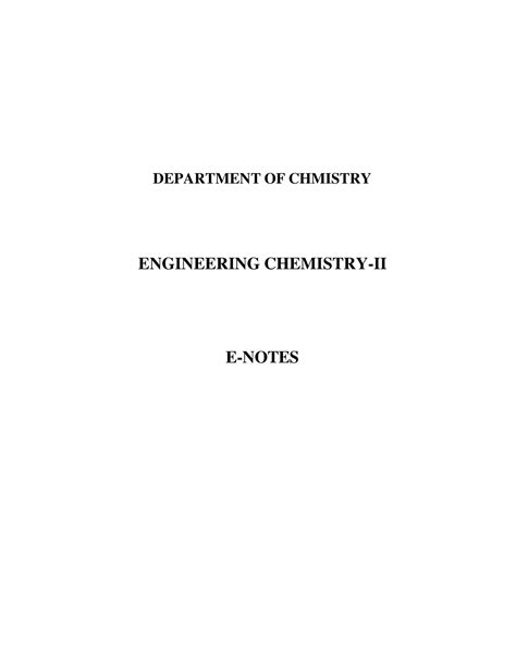 Engineering Chemistry Notes, e Book for 1st Year Engg (Part 2 ...