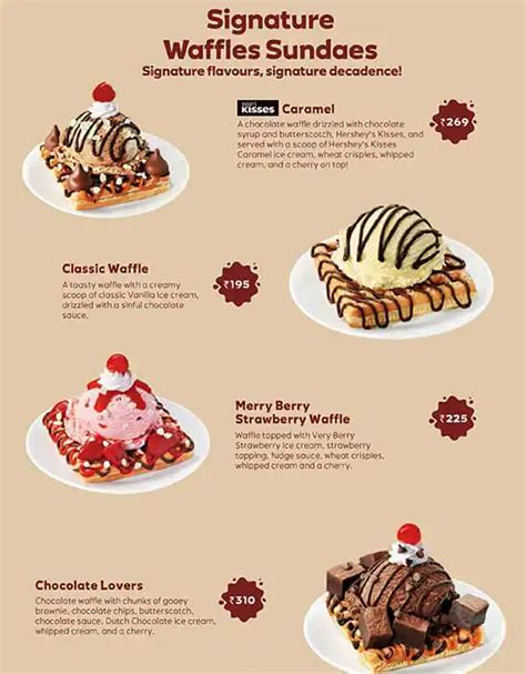 Menu at Baskin-Robbins, Coimbatore, Brook Fields