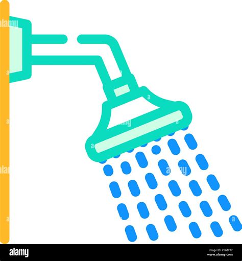 low-flow showerhead water saving color icon vector illustration Stock ...