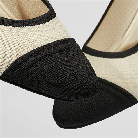 Julie Round-Toe Chunky Heels Black White-Washable & Comfortable | VIVAIA