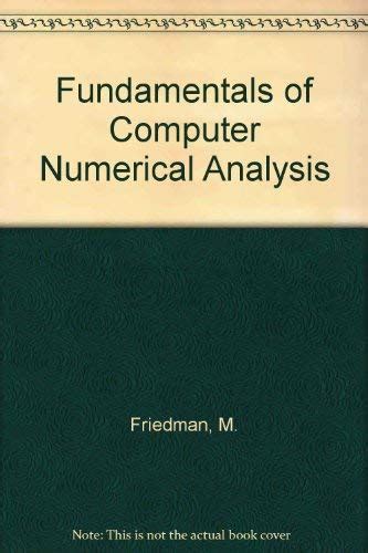 Buy Fundamentals of Computer Numerical Analysis Book Online at Low ...