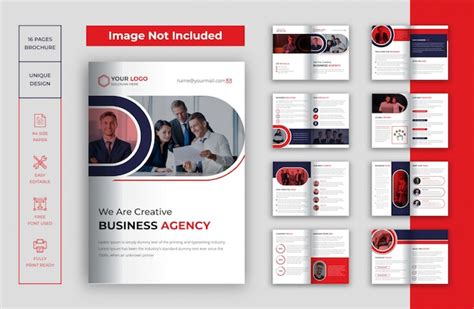 16 pages company profile brochure | Premium Vector