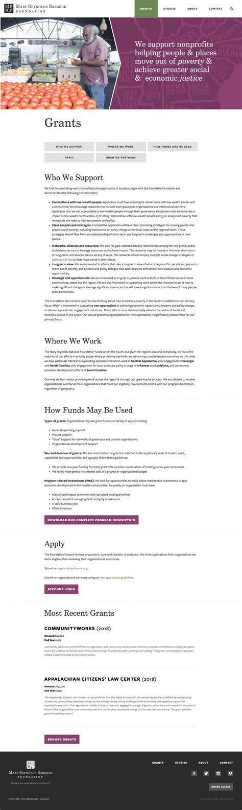 Mary Reynolds Babcock Foundation | Alloy Design + Development