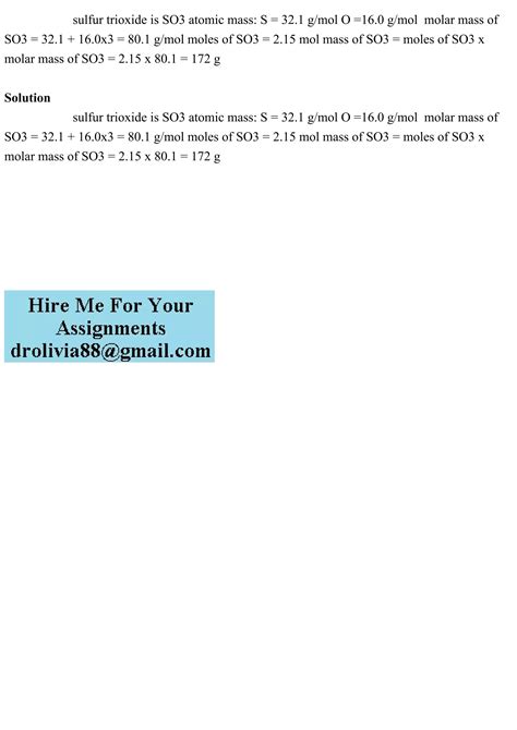 So3 Molar Mass