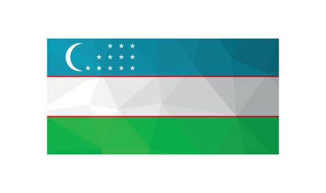 Vector illustration. Official ensign of Uzbekistan. National flag with ...