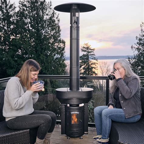 Qstoves Q-FLAME 30-inch Outdoor Wood Pellet Patio Heater : BBQGuys