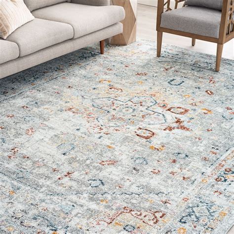 Tayse Wakefield 8 X 10 (ft) Silver Indoor Area Rug WFL4110 8X10 at ...