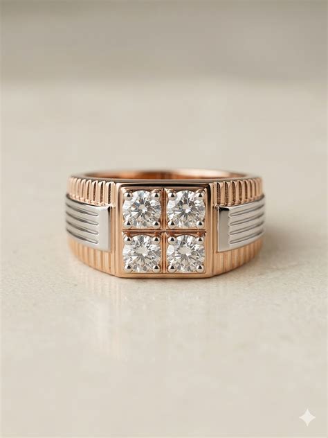 The Architectural Quad Diamond Statement Band – House of Rings