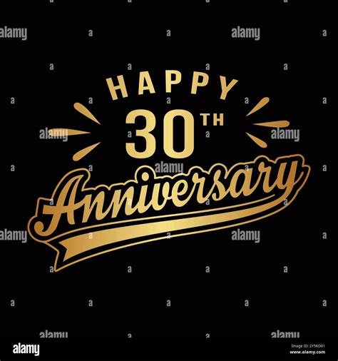 Happy 30th Anniversary. 30 years anniversary design. Vector and ...
