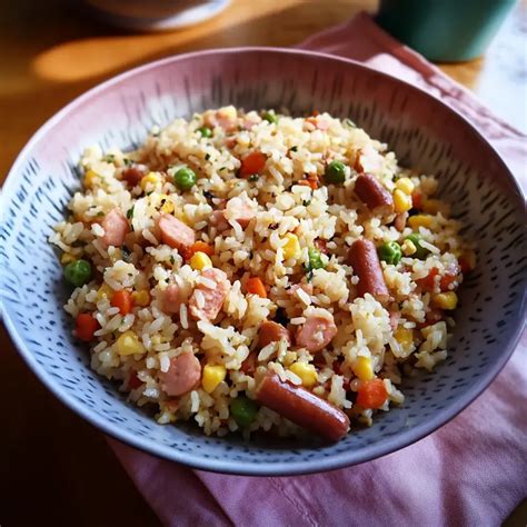Leftover Hot Dog Fried Rice recipe - Her Easy Recipes