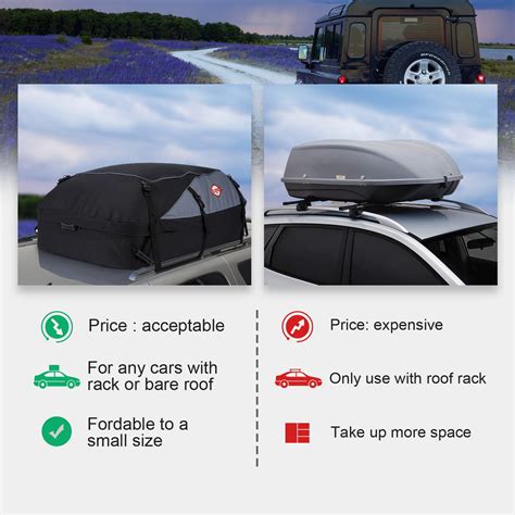 Car Roof Bag Cargo Carrier, 21 Cubic Feet Waterproof Rooftop Luggage ...