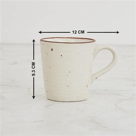 Buy Corsica Marshmallow Stoneware Ribbed Mug - 320ml from Corsica by ...