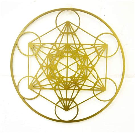 Buy CANDIKO Metatrons Cube Stainless Steel Metal Wall Art Décor Sacred ...