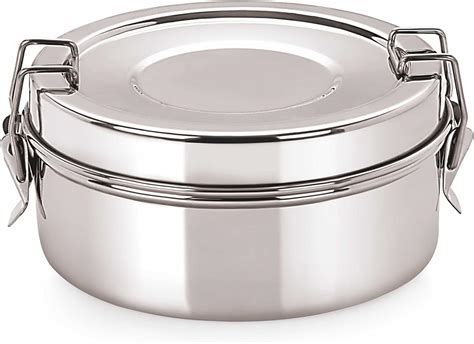 Buy neelam SPDB009P Stainless Steel Puri Dabba- 775 ml,1 piece, Silver ...
