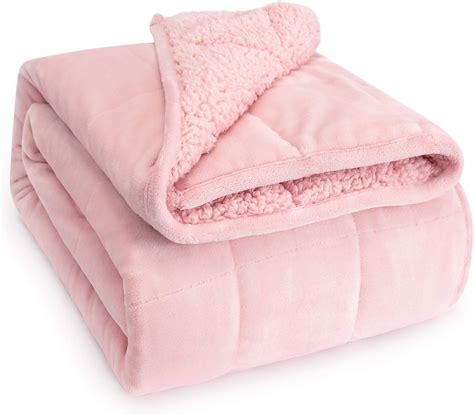 Amazon.com: Wemore Sherpa Fleece Weighted Blanket for Adult, 15 lbs ...