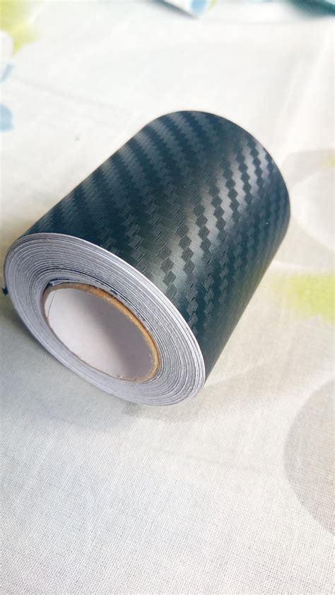 RUWAH High Gloss Anti Scratch Black Carbon Fiber Paint Protection Film ...