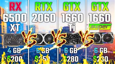 RX 6500XT vs RTX 2060 vs GTX 1660Ti vs GTX 1660 Super - YouTube