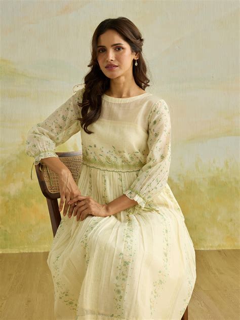 Lime Petal Midi Dress | Forest Hymns – Fall/Winter '25 | Buna Studio