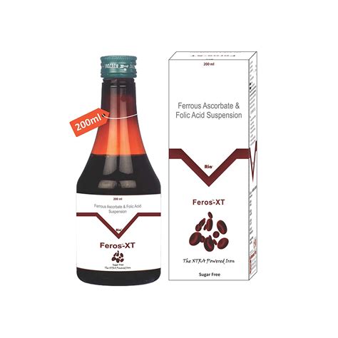 RIA Ferrous Ascorbate & Folic Acid Suspension | 200 ML | Pack of 2 ...