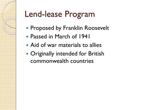 Image result for Lend Lease Program
