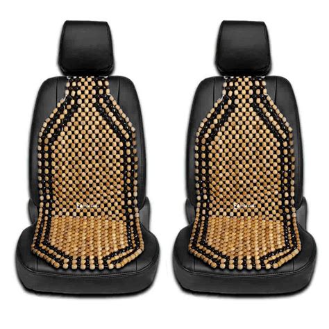 Zento Seat Beads Bead Seat Covers for Cars 2 Pieces of Natural Wooden ...