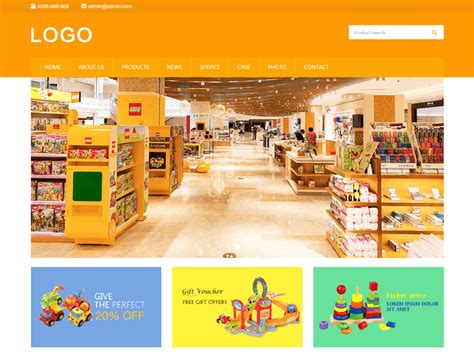 儿童玩具百货出口店铺英文网站搭建模板-码魔方