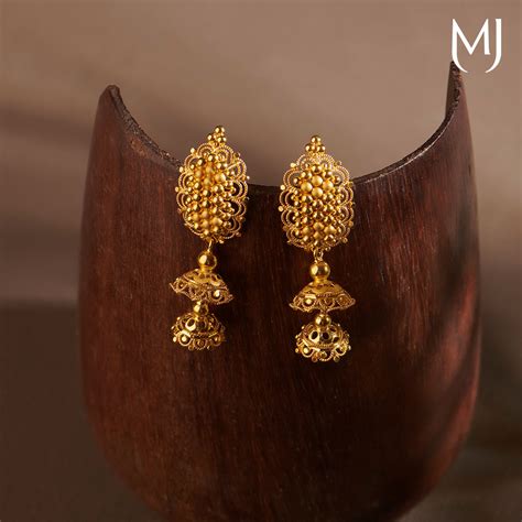 Buy Gold Earring for Girls & Women Online India - Manubhai Jewellers