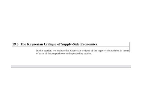 The Keynesian Critique of Supply-Side Economics - MACRO ECONOMICS - Studocu