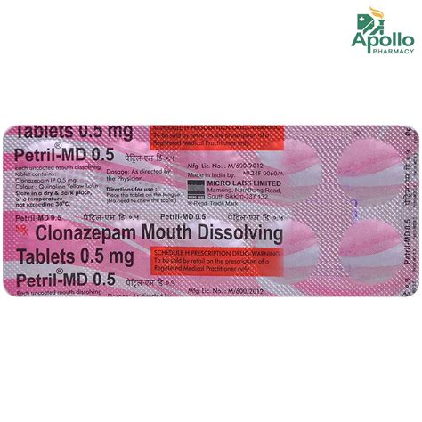 Petril Md 0.5Mg Tablet | Uses, Side Effects, Price | Apollo Pharmacy