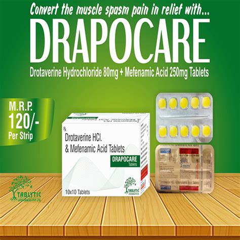 Drapocare - Drotaverine HCl. & Mefenamic Acid Tablets - Tablytic ...