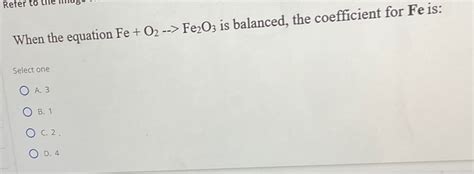 How to Balance Fe O2 的图像结果