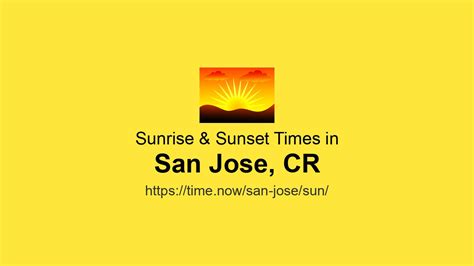 Sunrise & Sunset Times for San Jose, Costa Rica | Time.now