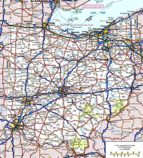 Printable Map Of Ohio Cities