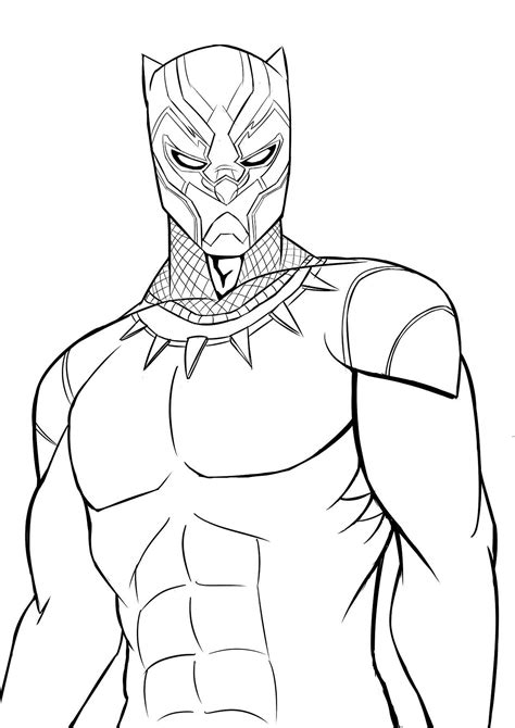 Black Panther Coloring Page Printable