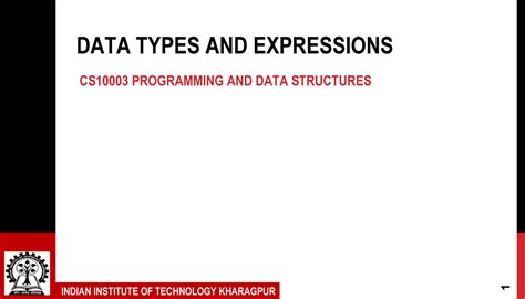 01b Data Types Expressions - DATA TYPES AND EXPRESSIONS INDIAN ...