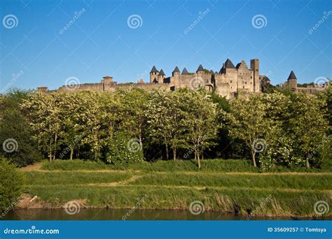 Carcassonne, Languedoc Roussillon, France Stock Image - Image of ...