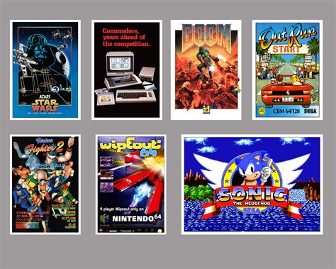 Retro Video Game Poster Prints. Available in A3 A4 A5 Sizes. - Etsy UK