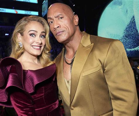 Dwayne Johnson Says Meeting Adele at Grammys Was 'Warm Surprise!'
